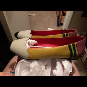 Leather pencil flats size 10
